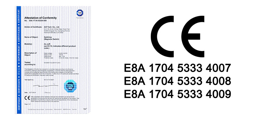 magnetic sensor certificate CE