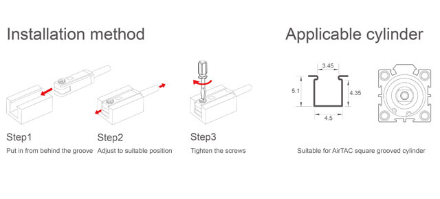 magnetic reed switch for pneumatic cylinder