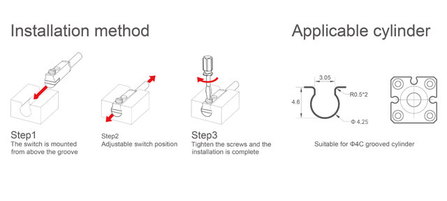 pneumatic cylinder proximity sensor